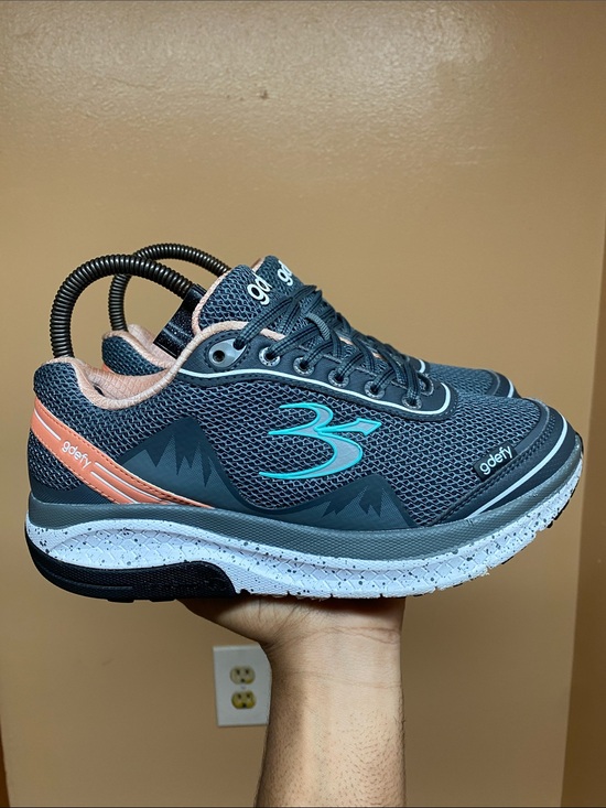 G-Defy Shoes - Gravity Defyer G-Defy Mighty Walk Women's Walking Sneakers “Gray Salmon” Size 7
